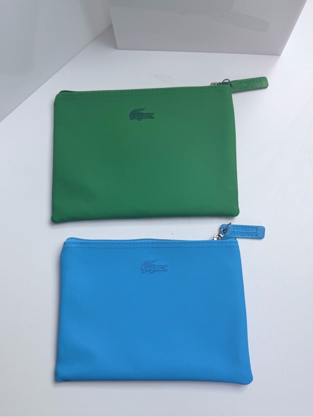 Lacoste Turkish Airlines Business Class Bags ONLY Set of 2 Blue & Green